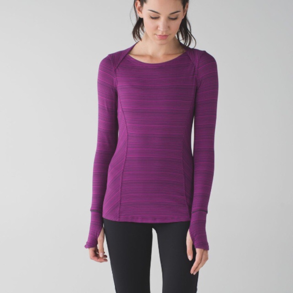 Lululemon soft raspberry runner shirt